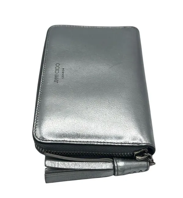 Jimmy Choo Metallic Silver Wallet - Image 2