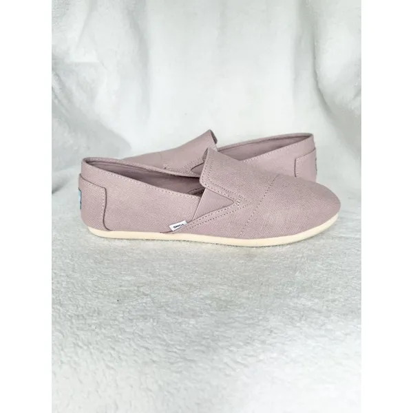 TOMS Woman’s Pink Canvas Slip On Flats Shoes Size 9.5 - Image 7