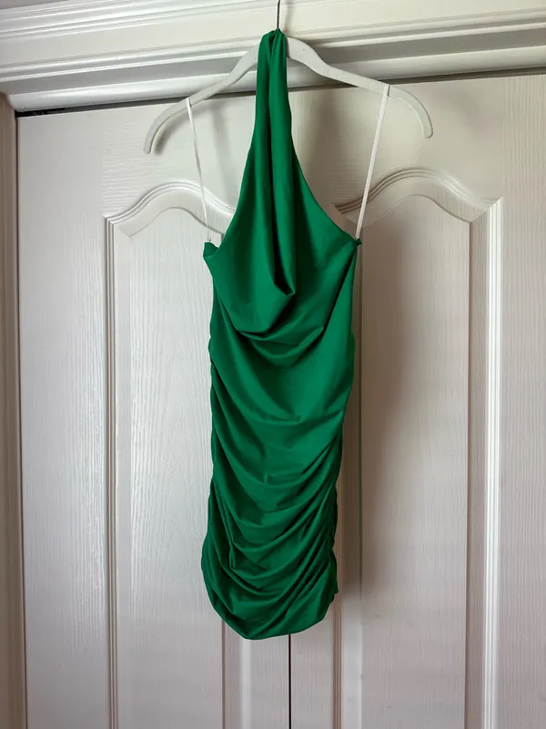 Hello Molly green backless ruched mini dress  - Image 4