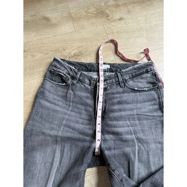 Good American Good Distressed Jeans Women's Size 6/28 Washed Out Black Mid Rise - Image 6