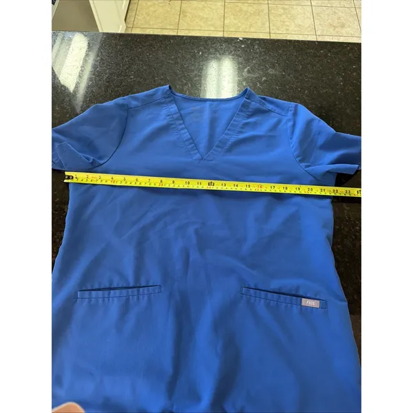 Figs Casma Women's Scrub Top PO 1809 Royal Blue Pockets L Shirt‎ Nurse Doctor - Image 8