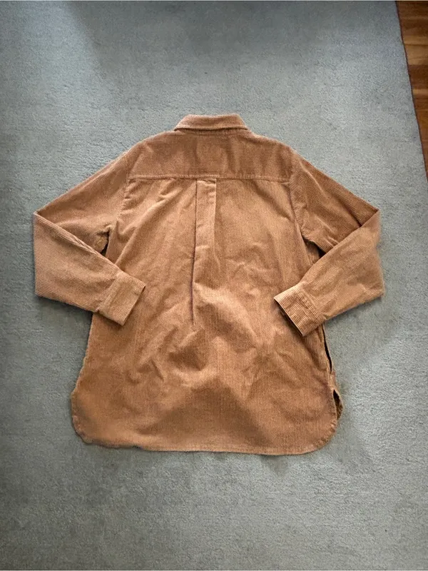 Woolly Dry Goods Women's Corduroy Shacket Tan - Image 3