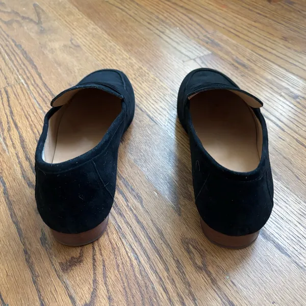 Quince Black Suede Penny Loafers - Image 7