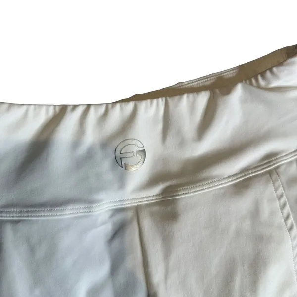 White Pleated Golf Skort Tenniscore Navy Stripe Country Club Athletic Skirt XS‎ - Image 8