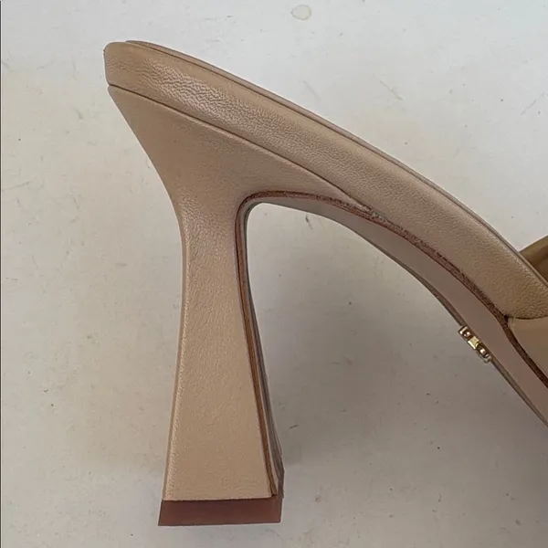 EUC Sam Edelman Leather Carmen Square Toe Flared Heel Sandals Size 9.5 - Image 3