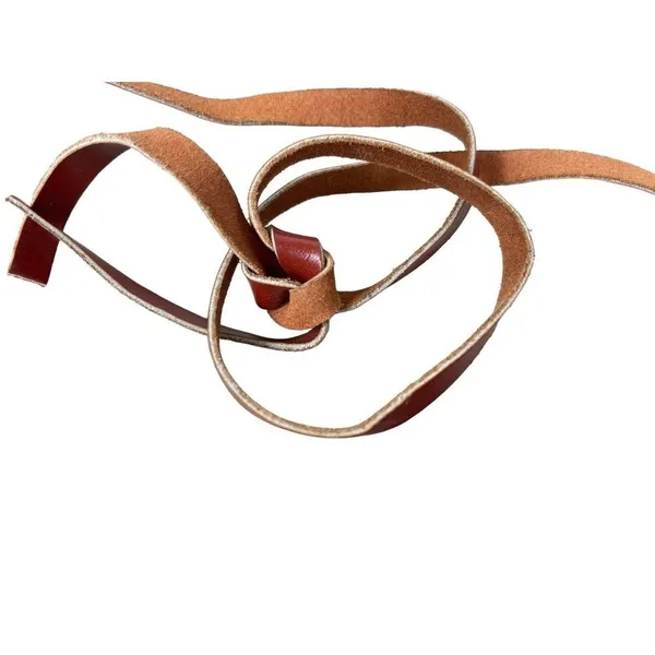 Handmade Reddish Brown Leather Mirrored Compact Crossbody Purse - Image 8