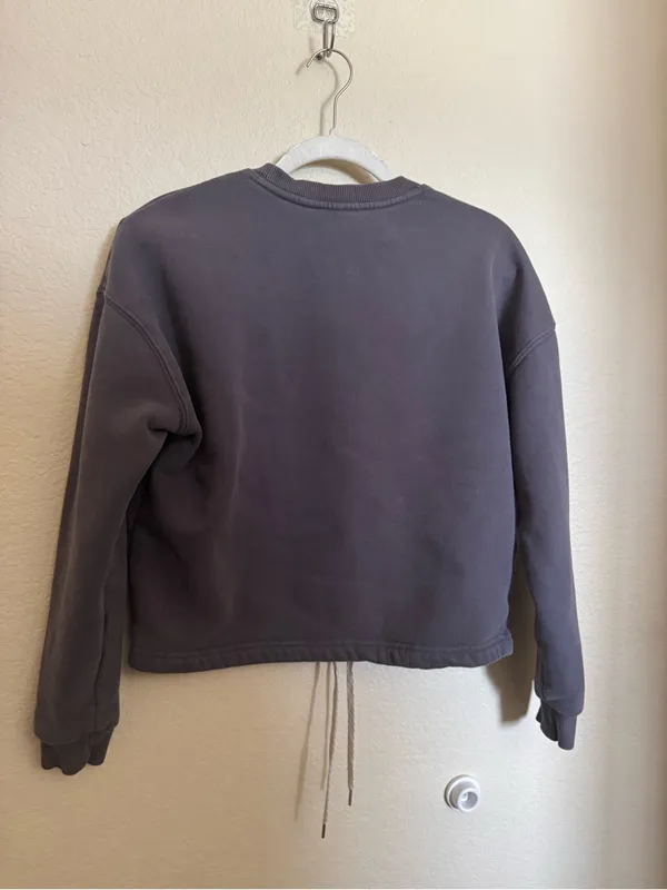 Vuori Restore Drawstring Sweatshirt Sz M Black Grey - Image 5