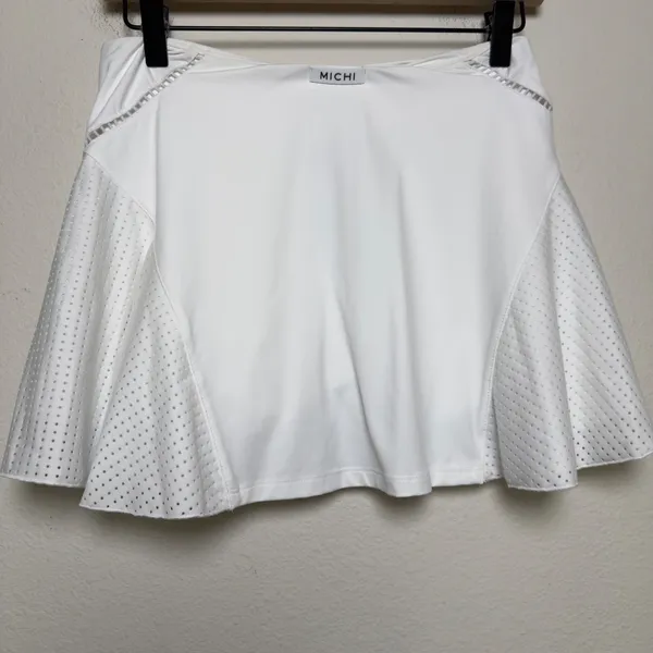 NEW‎ MICHI Women 1-Love Tennis Skirt Medium White Merletto Mesh Active Skort - Image 3