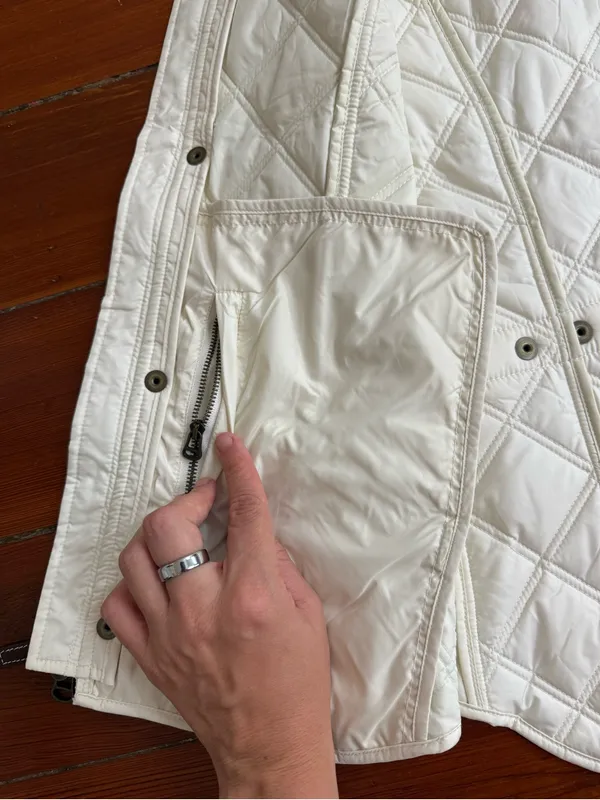 Polo Ralph Lauren White Quilted Sleeveless Stand Collar Preppy Vest Sz S 🧡🍄 - Image 13
