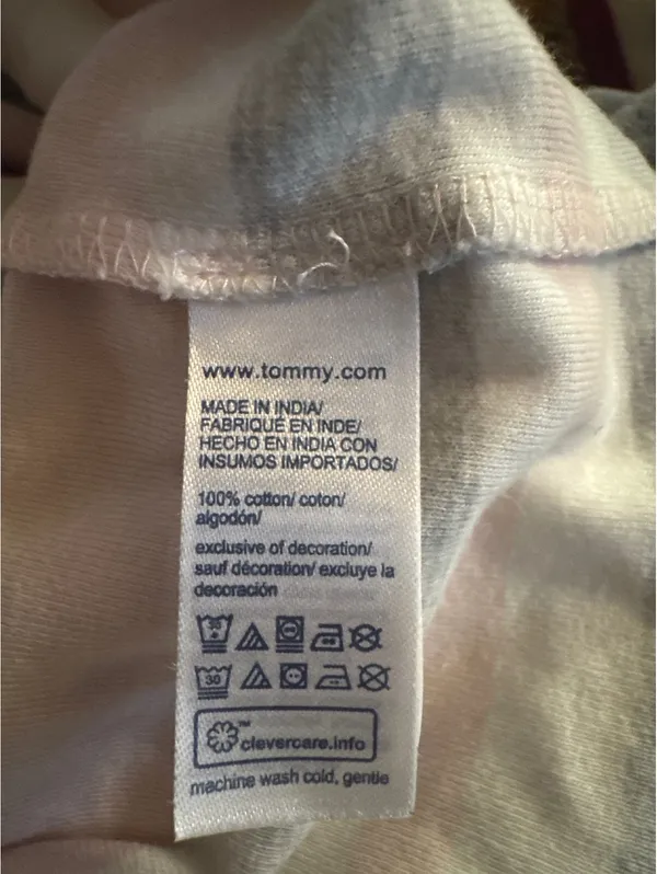 Tommy Hilfiger Long Sleeve Striped Polo Shirt Large - Image 4