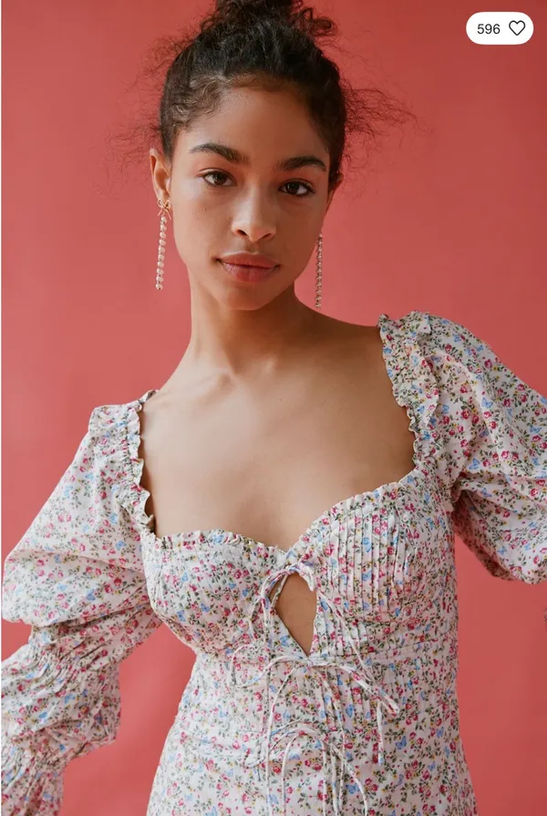 For Love & Lemons Dress Mini Floral - Image 4