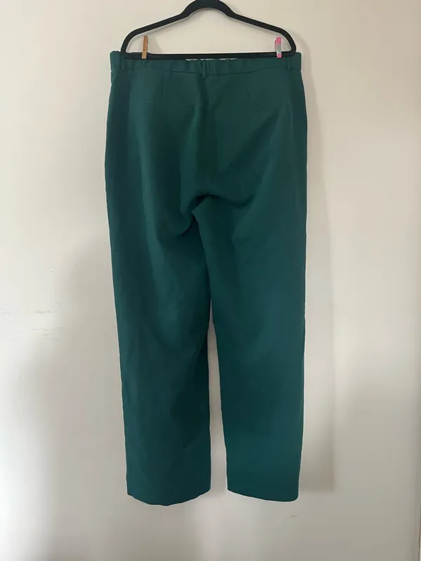 Abercrombie High Waisted Green Trouser Pants 18 Quiet Luxury Minimalist Office - Image 6
