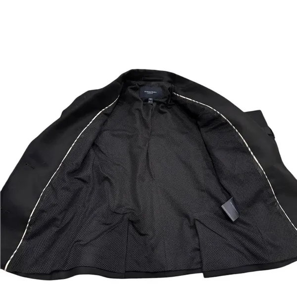 Burberry London Wool Blazer Nylon Pockets Black Womens 4 - Image 10