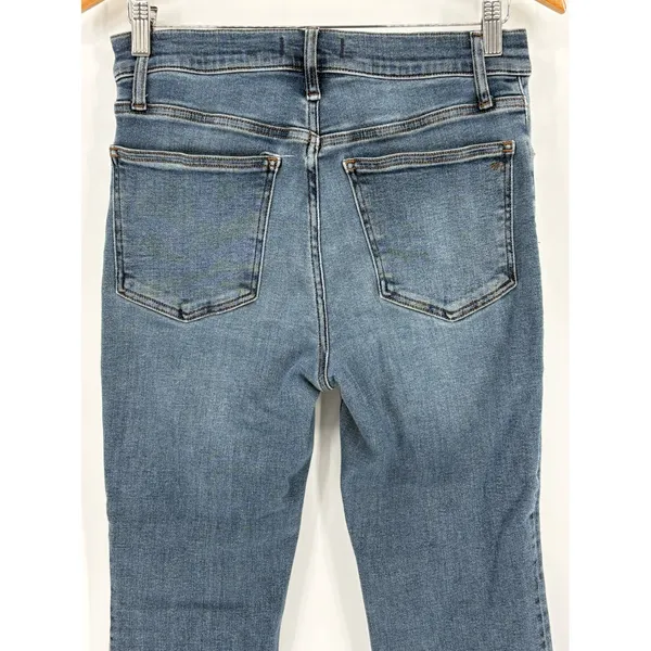 Madewell Mid-Rise Kick Out Jeans Womens 28 Blue Crop Flare Bootcut Denim - Image 5
