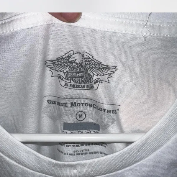 Harley-Davidson Black and White Short Sleeve Tees - Image 2