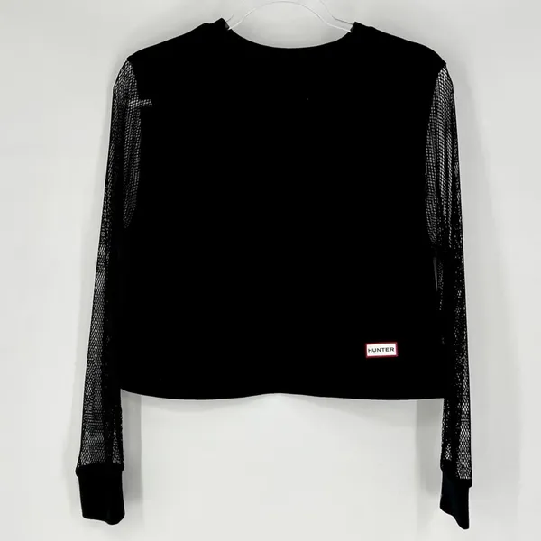 Hunter x Target Mesh Sleeves‎ Pullover Sweatshirt Black Size XS - Image 2