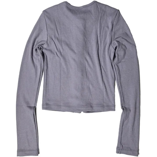 Outdoor Voices Earl Grey Ribbed Cardigan XS Snap Front‎ Long Sleeve Athleisure - Image 2