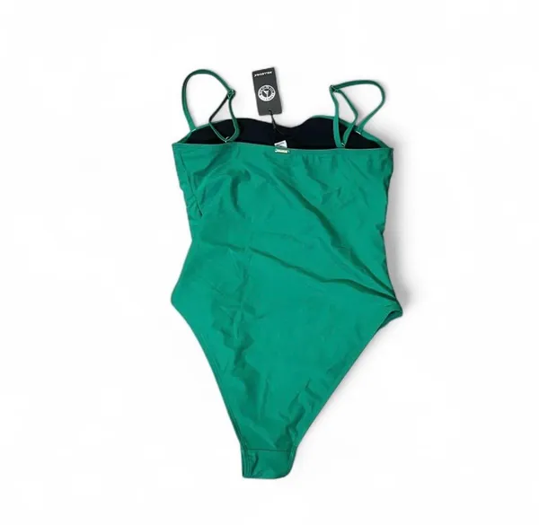 Relleciga OnePiece Swimsuit Sz L Green Spaghetti Straps Square Neck Beach Wear - Image 6