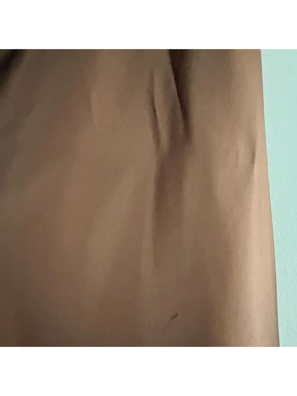 Reformation Gale Satin Mid Rise Bias Pant in Pinecone Brown - Image 6