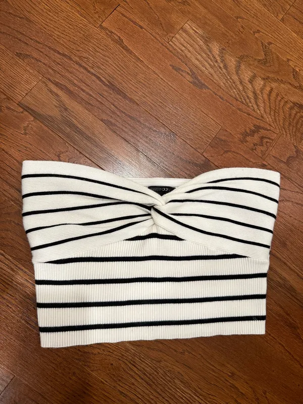 Women’s tube top striped White Size L - Image 3