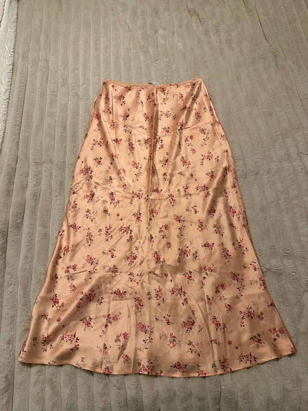 Reformation Layla Silk Skirt Floral Midi - Image 2