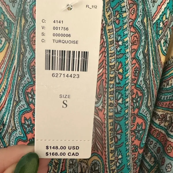 Anthropologie Tiny Size-S Flowy Midi Dress Handkerchief Hem‎ Lounge Sleep - Image 11