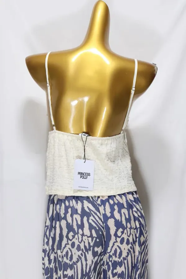 PRINCESS POLLY Kellan Cami Crop Top in Cream - Image 5