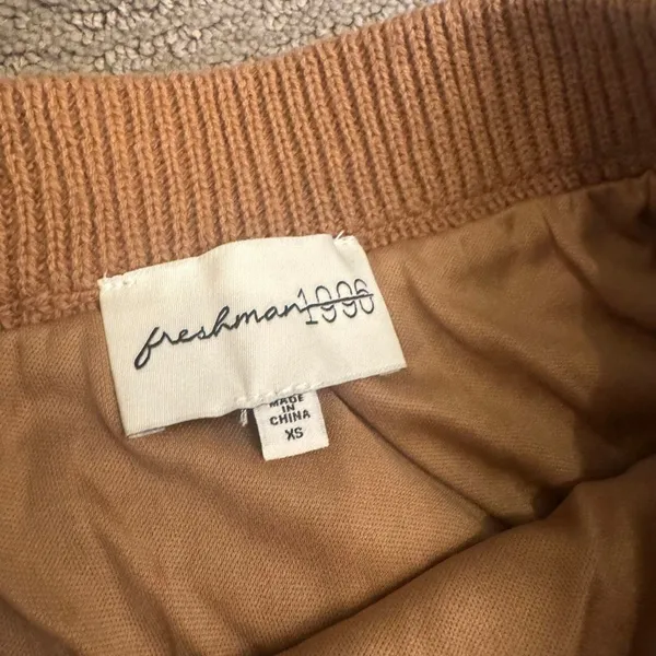 Freshman 1996 Brown Ivory Crochet Knit Striped Maxi Skirt Tube Top Set XS/S - Image 4
