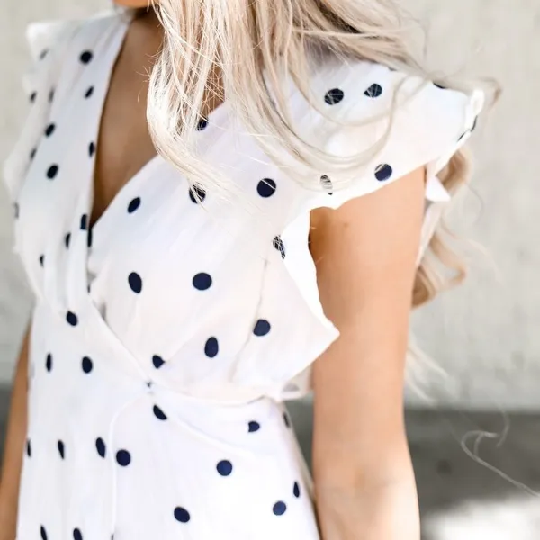 ✨ DAHLIA POLKA DOT WRAP DRESS ✨ - Image 3