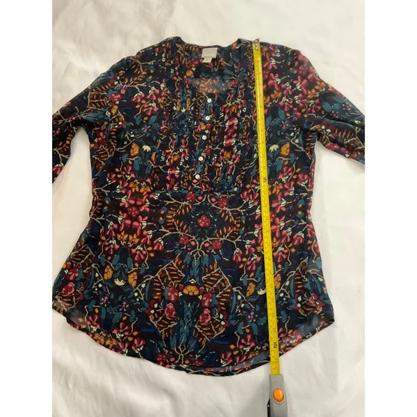 Converse Sheer Floral Long Sleeve Blouse M Cottagecore Dopamine Coquette Girl - Image 6