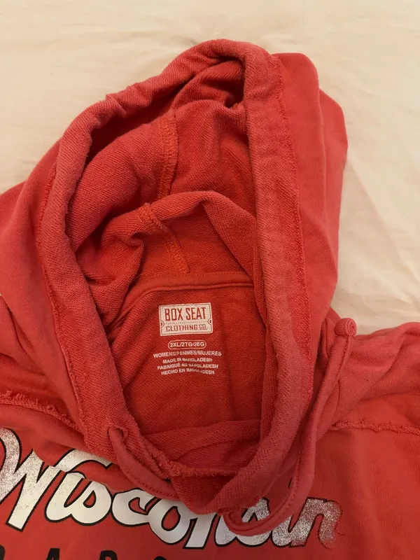 Wisconsin Badgers Sweatshirt Red Size 1X - Image 3