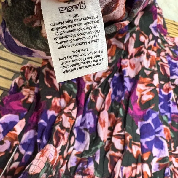 Terra &‎ Sky Purple Floral Midi Dress Size 1X - Image 10