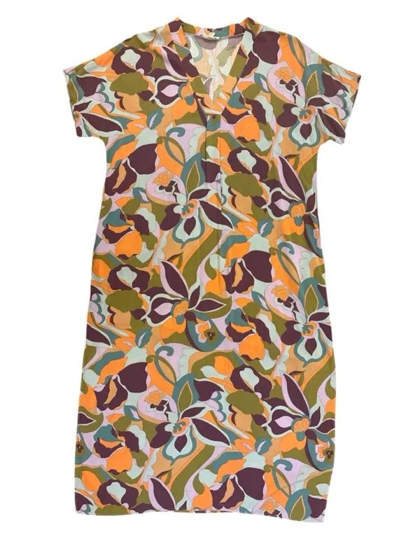 Easel Los Angeles Floral Shift Dress L Retro Mod Boho Maxi Colorful Lightweight - Image 2