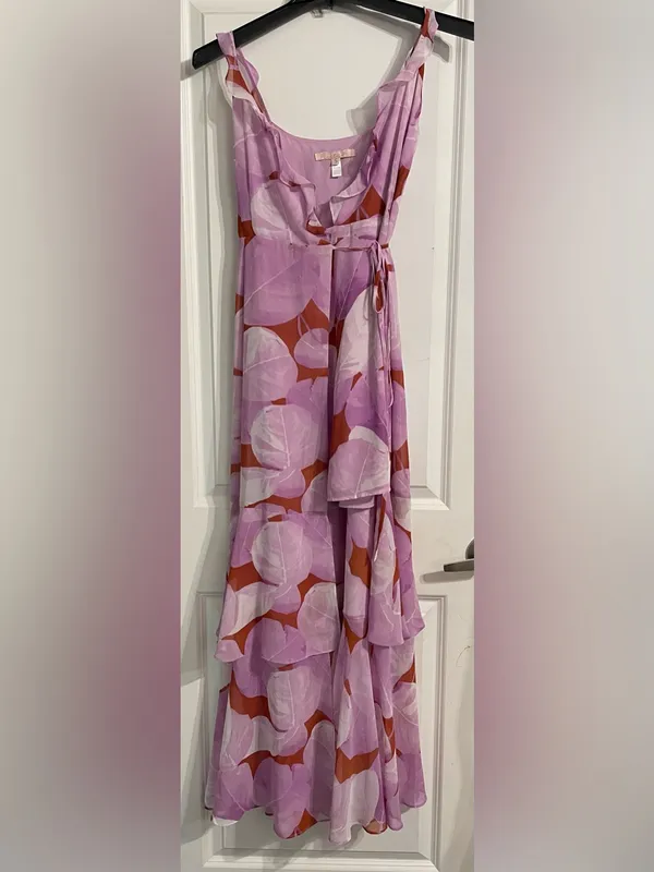 Hutch Anthropologie Sleeveless Georgia Wrap Maxi Dress Multi Floral Size Small - Image 4