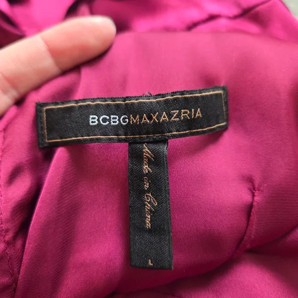 BCBGMaxAzria Magenta Silk Blouse - Image 8