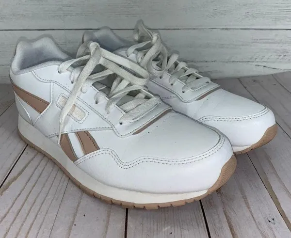 Reebok CL HARMAN RUN S Womens SIZE 10 White/Bare Beige/Pink CN5274 Casual Shoes - Image 6