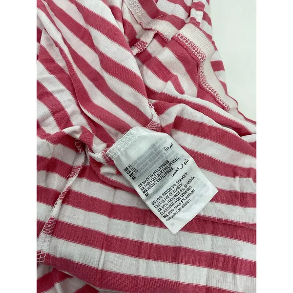 Style & Co Womens Striped Tiered Maxi‎ Dress Coral Pink White XL - Image 5