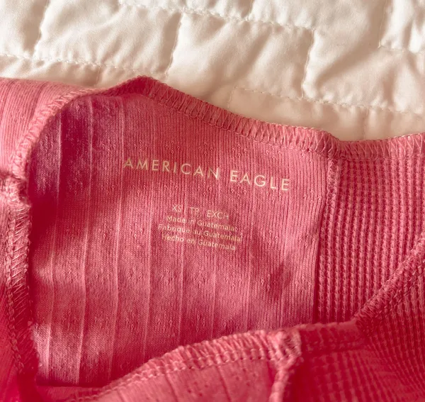 American Eagle Pink Mixed Stitch High Neck Tank Top Size XS - Image 3