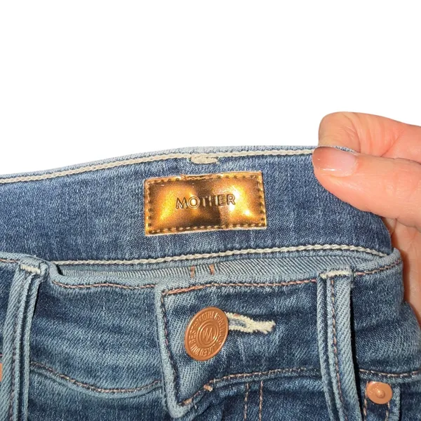 MOTHER The Insider‎ Crop Step Chew Dancing on Coals Flare Jeans Womans 25 - Image 3