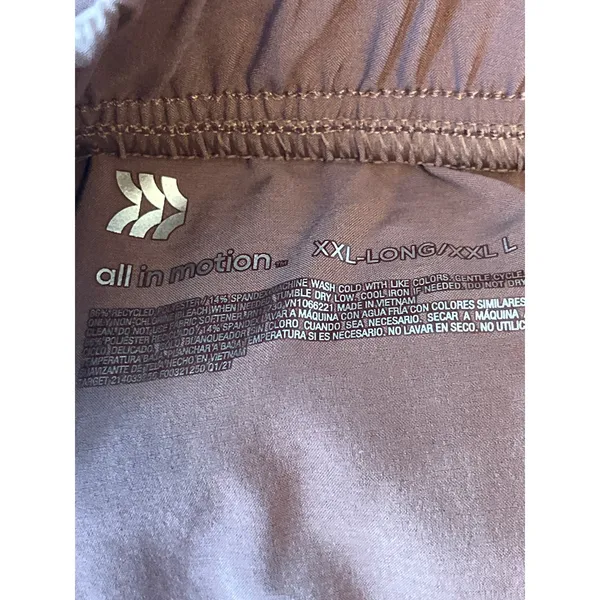 All in Motion Stretch Woven Scrub Pants Women XXL Long Brown Mauve High Rise - Image 10