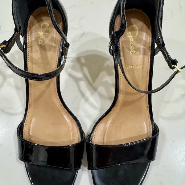 Chic Black Strappy Heels by Gacel in size 36 - Image 2
