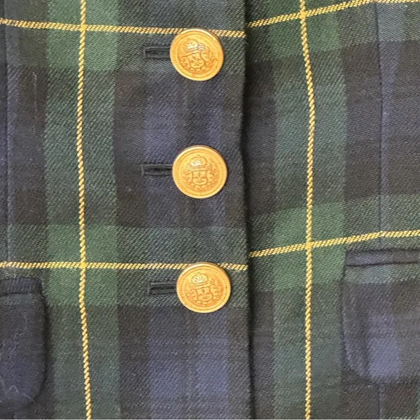 Embassy Row 2P VTG pure wool Plaid Tartan oxford timeless blazer - Image 10