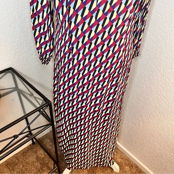ZARA Geometric Print Midi Dress Multicolored Size Medium‎ - Image 10