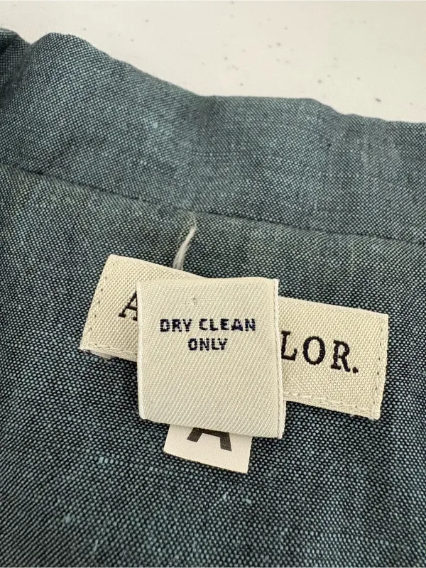 Ann Taylor Vintage Blue Classic Blazer and Skirt Suit Linen Cotton Blend 8/10 - Image 13