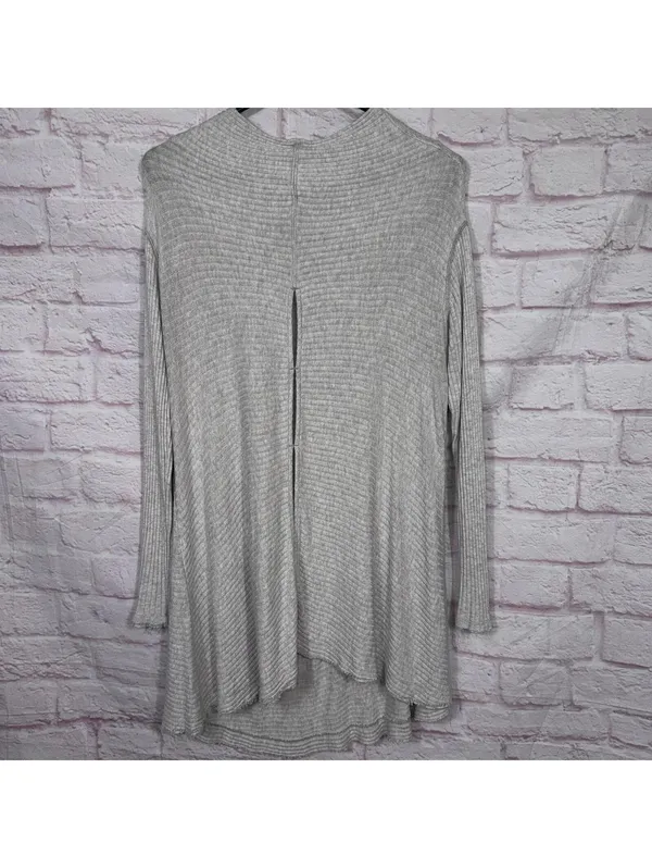 We The Free Medium Gray Ribbed Long Sleeve Top - Image 6
