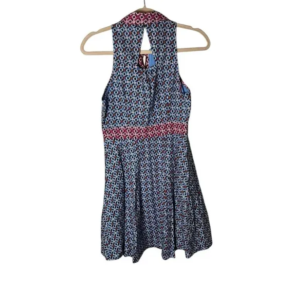 Maeve Anthropologie Buckley Button Front Mini Dress Blue Motif NWT 4 - Image 5