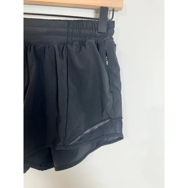 Lululemon Hotty Hot High-Rise Lined Short 4" Black Athletic Running Size 6 - Image 6