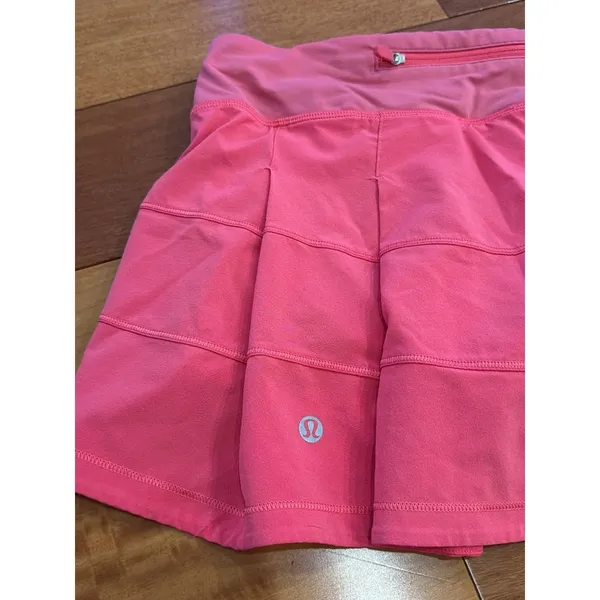Lululemon Pace Setter Skirt Womens Pink Pleated Running Tennis Skort LW8AC6R 4 - Image 3