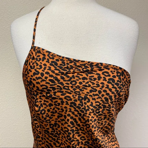 The East Order Sahara Leopard One Shoulder Midi Dress L NWT - Image 5