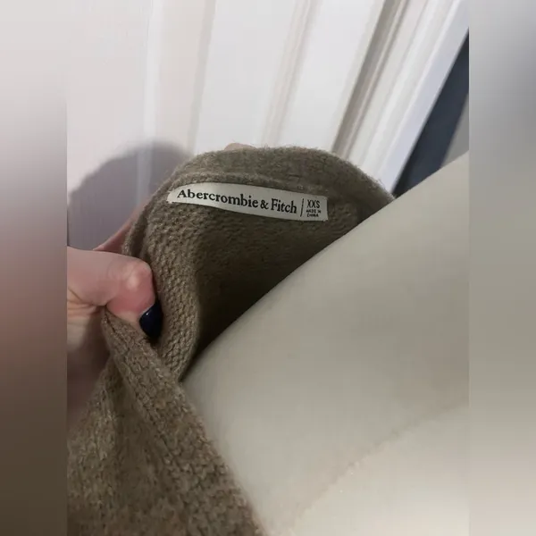 Abercrombie Tie Cardigan Brown XXS - Image 3